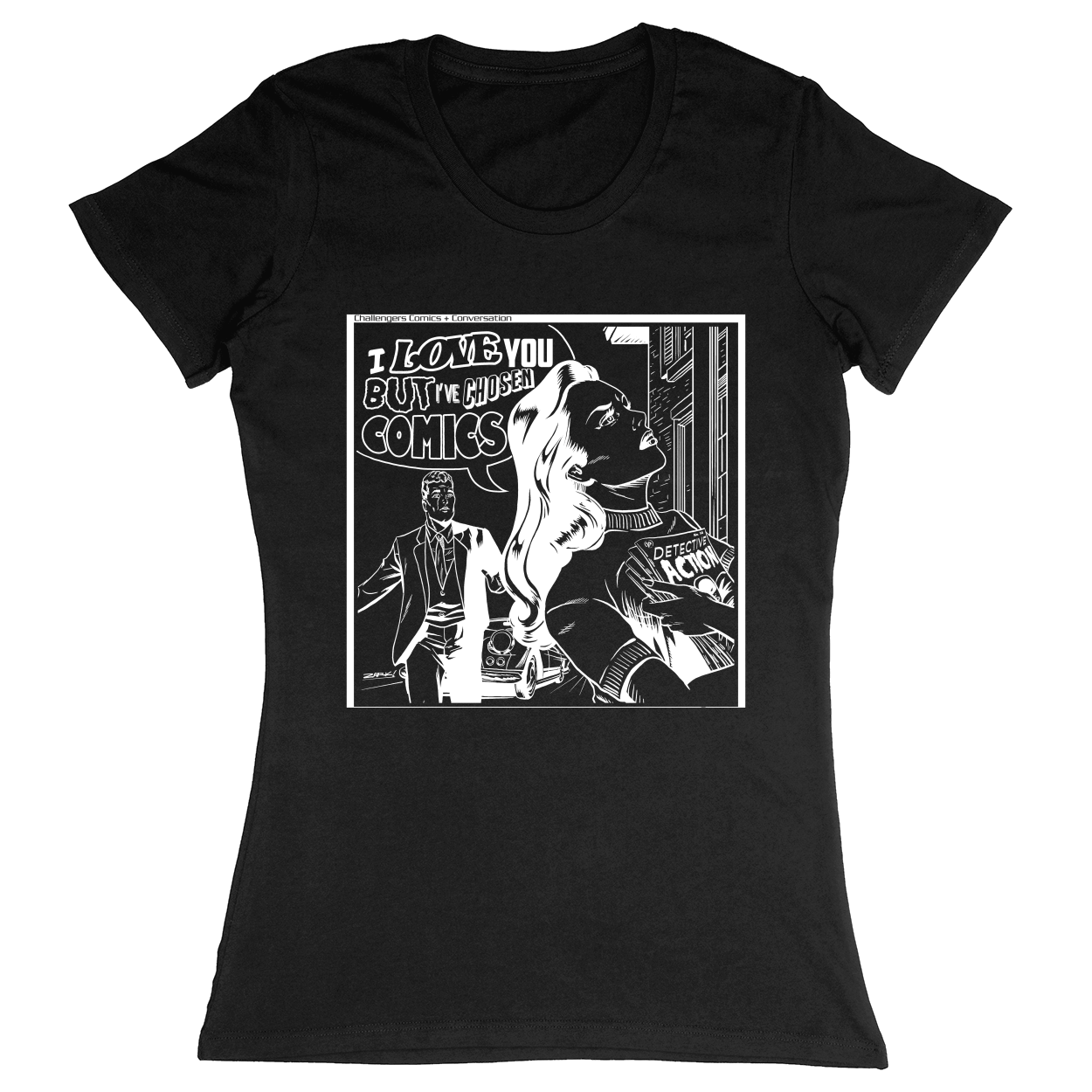 Premium Ladies Fitted Soft T-Shirt - Black - front***Black|||Premium Ladies Fitted Soft T-Shirt