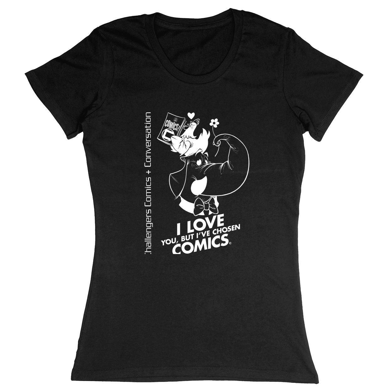 Premium Ladies Fitted Soft T-Shirt - Black - front