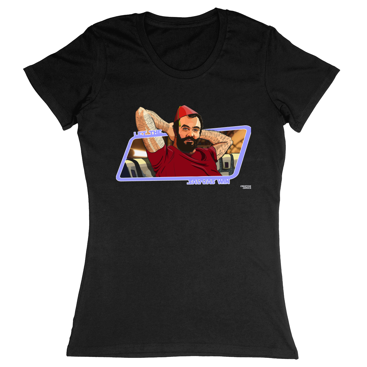 Premium Ladies Fitted Soft T-Shirt - Black - front
