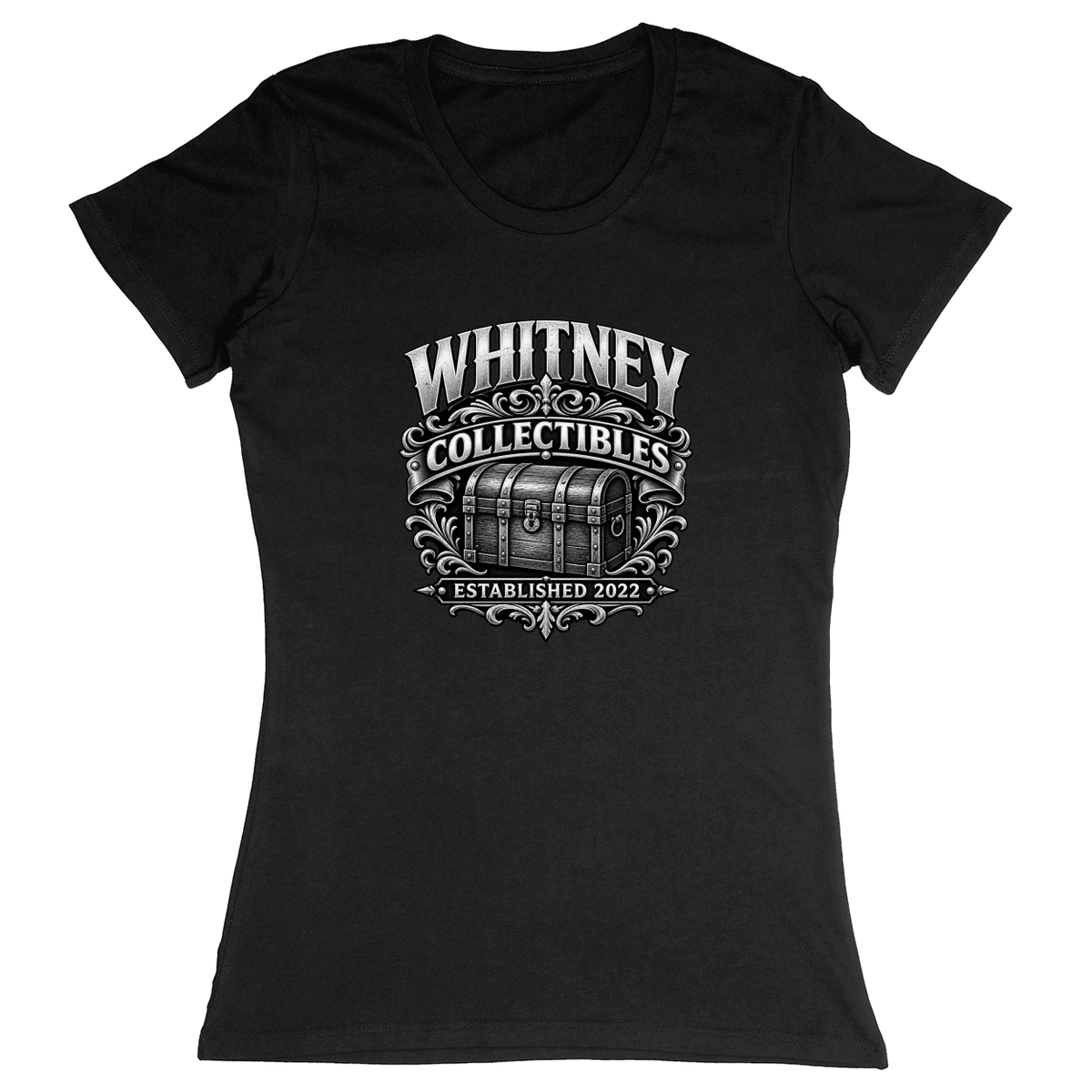 Premium Ladies Fitted Soft T-Shirt - Black - front