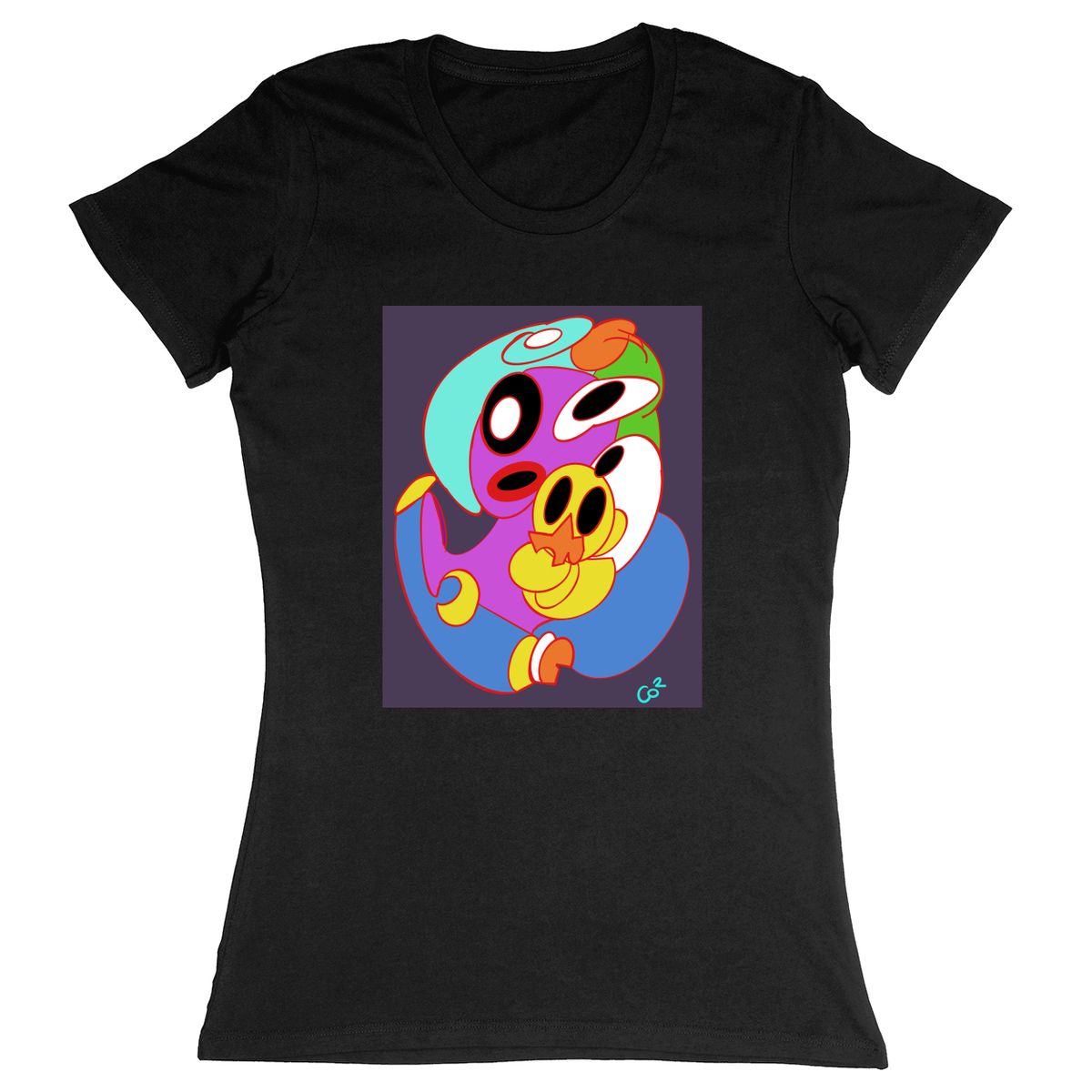 Premium Ladies Fitted Soft T-Shirt - Black - front
