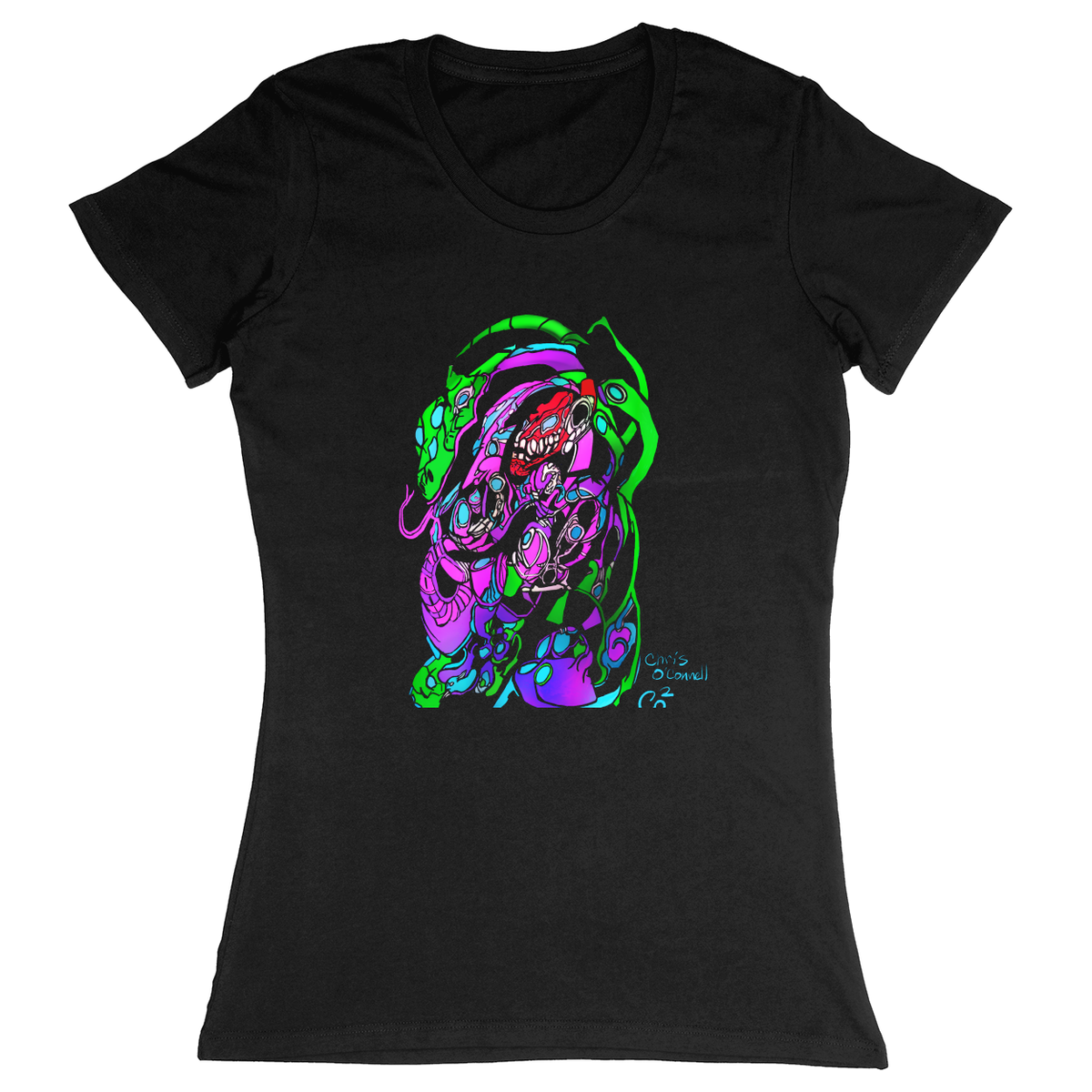 Premium Ladies Fitted Soft T-Shirt - Black - front***Black|||Premium Ladies Fitted Soft T-Shirt