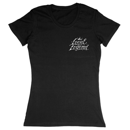 Premium Ladies Fitted Soft T-Shirt - Black - front