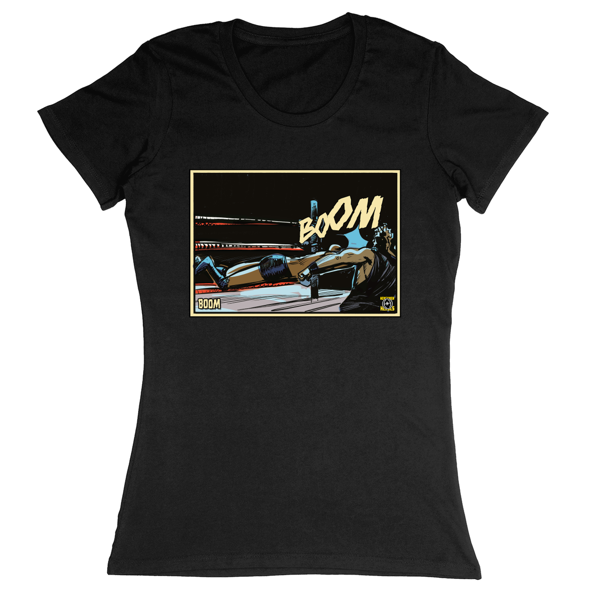 Premium Ladies Fitted Soft T-Shirt - Black - front