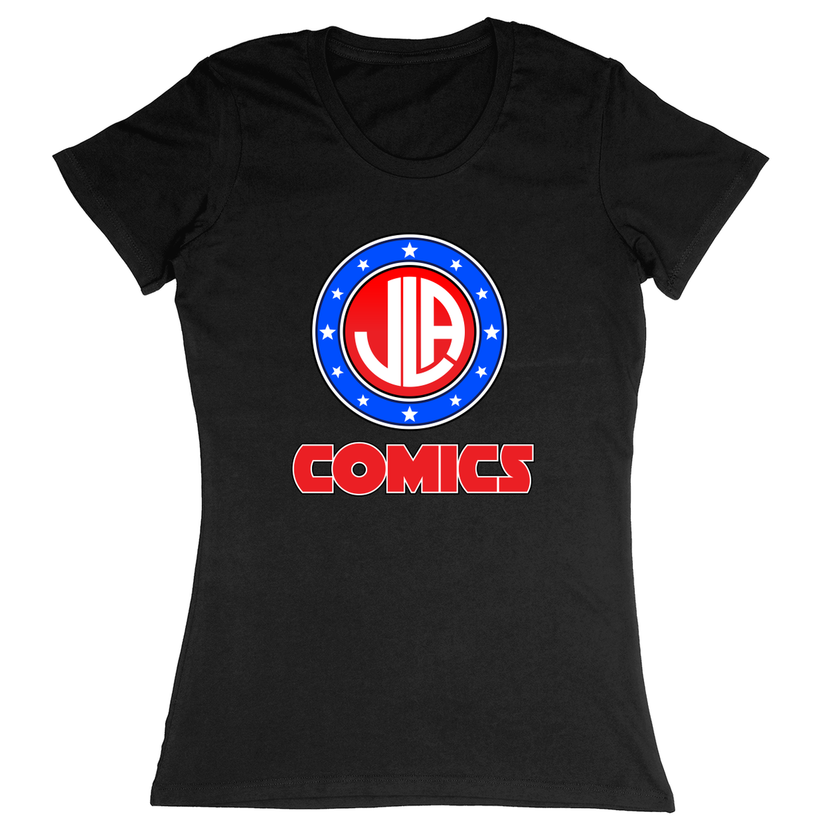 Premium Ladies Fitted Soft T-Shirt - Black - front