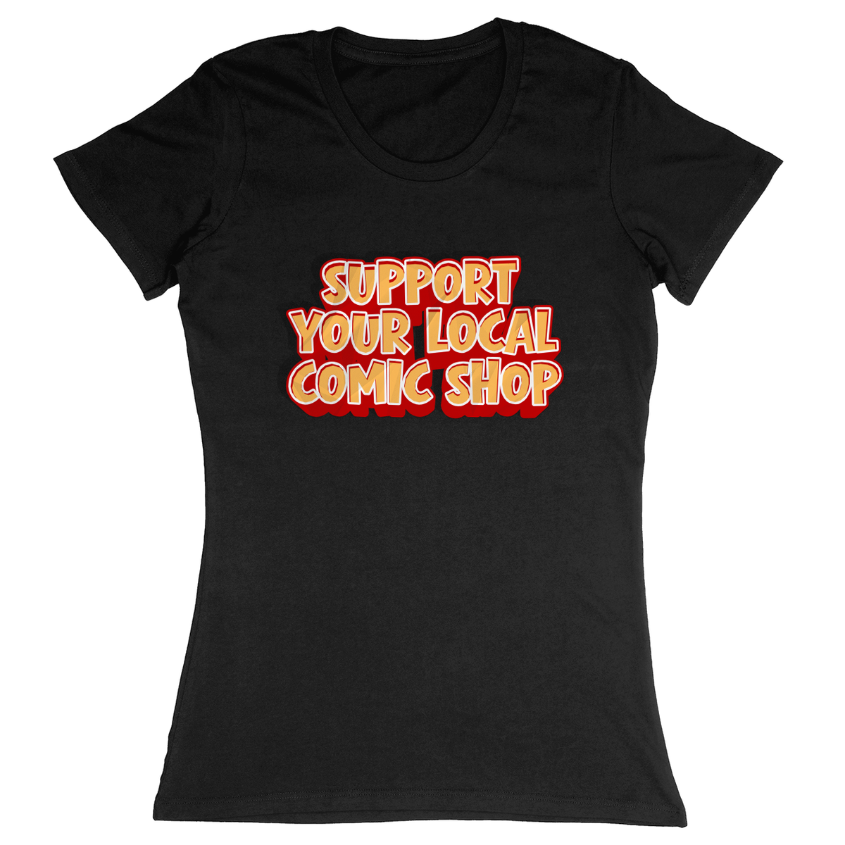 Premium Ladies Fitted Soft T-Shirt - Black - front