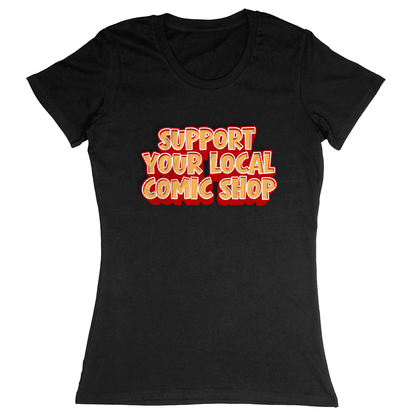 Premium Ladies Fitted Soft T-Shirt - Black - front