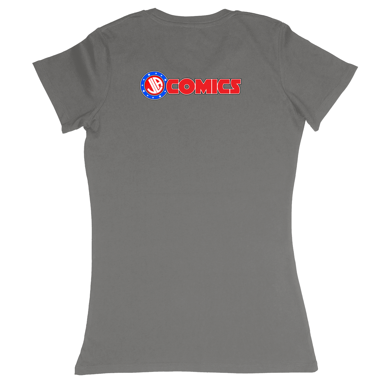 Premium Ladies Fitted Soft T-Shirt - Charcoal - back