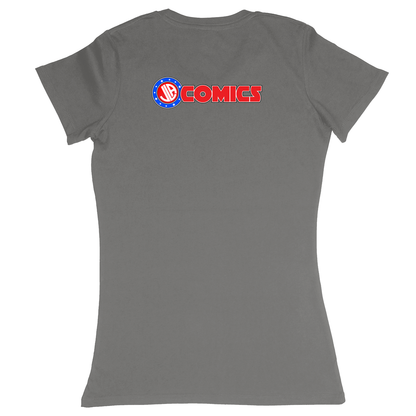 Premium Ladies Fitted Soft T-Shirt - Charcoal - back
