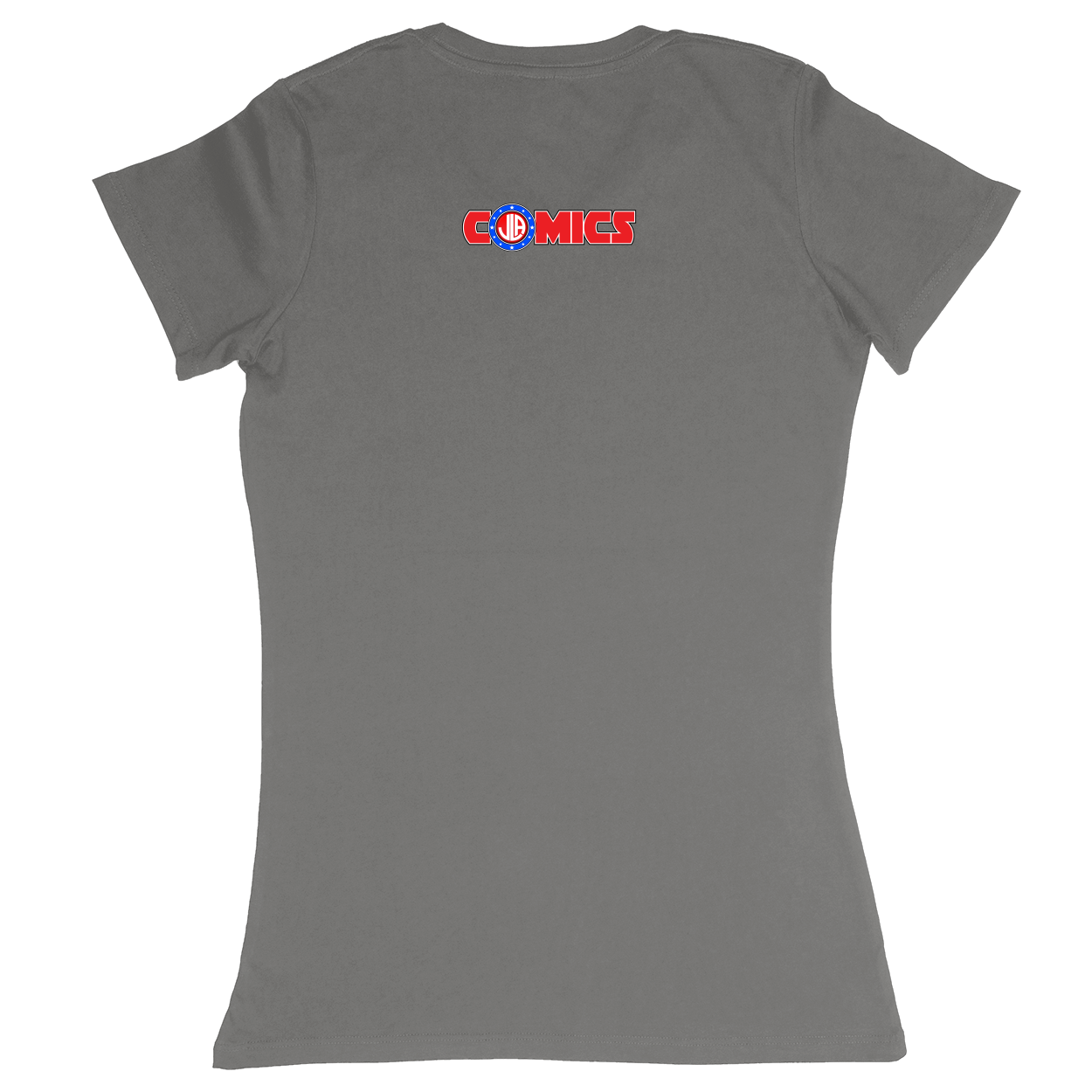 Premium Ladies Fitted Soft T-Shirt - Charcoal - back