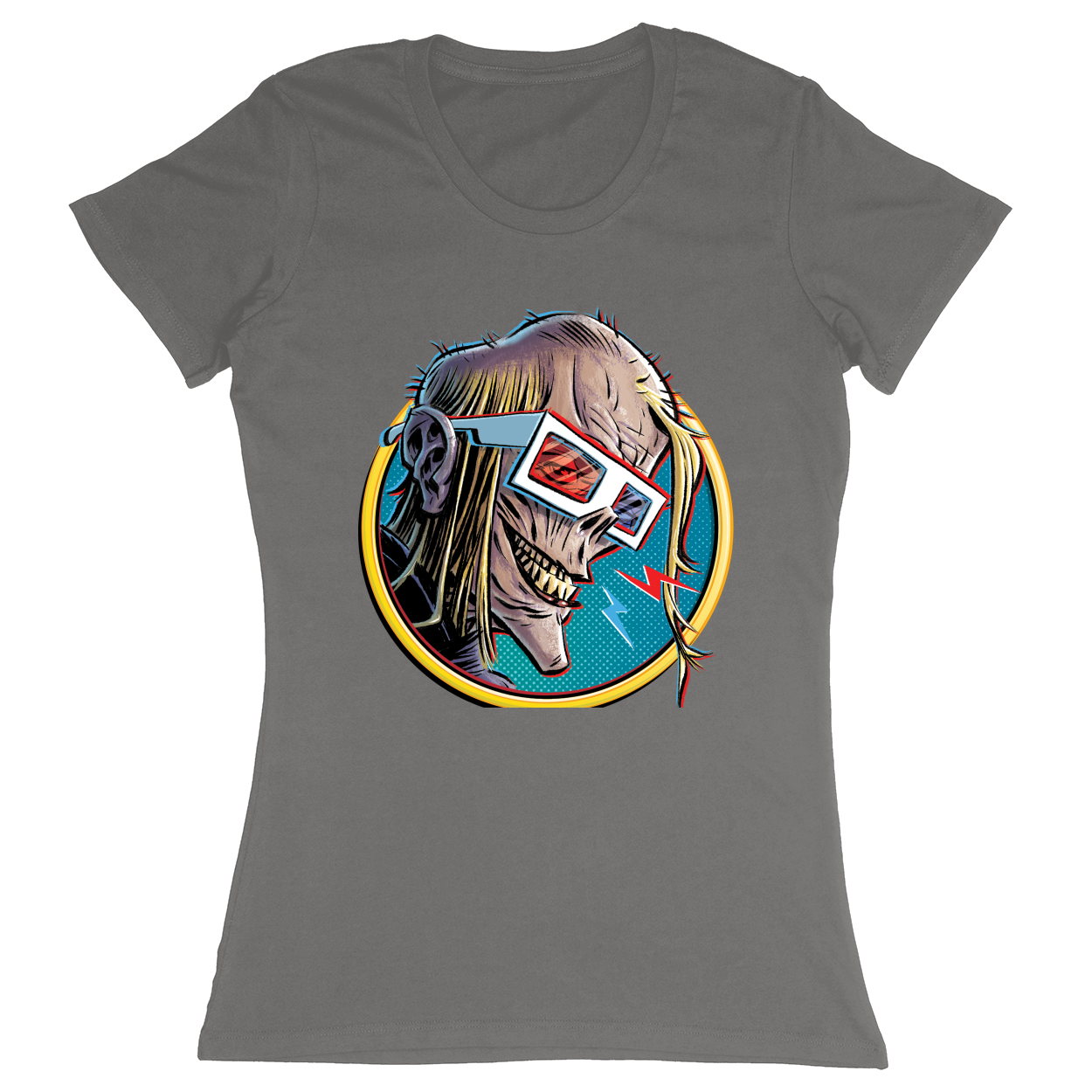 Premium Ladies Fitted Soft T-Shirt - Charcoal - front***Charcoal|||Premium Ladies Fitted Soft T-Shirt