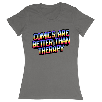 Premium Ladies Fitted Soft T-Shirt - Charcoal - front