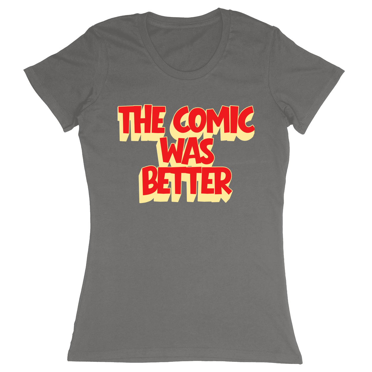Premium Ladies Fitted Soft T-Shirt - Charcoal - front***Charcoal|||Premium Ladies Fitted Soft T-Shirt