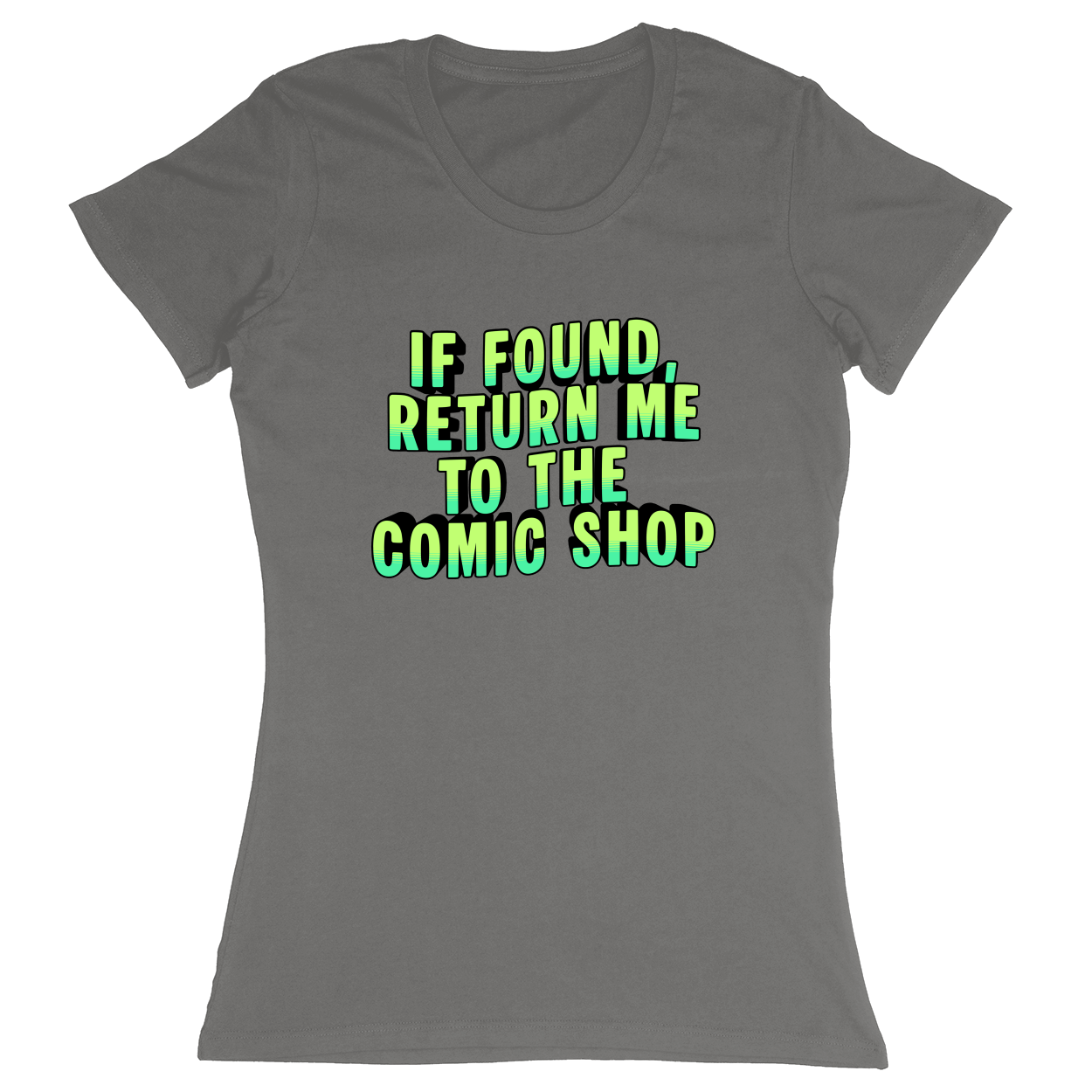 Premium Ladies Fitted Soft T-Shirt - Charcoal - front***Charcoal|||Premium Ladies Fitted Soft T-Shirt
