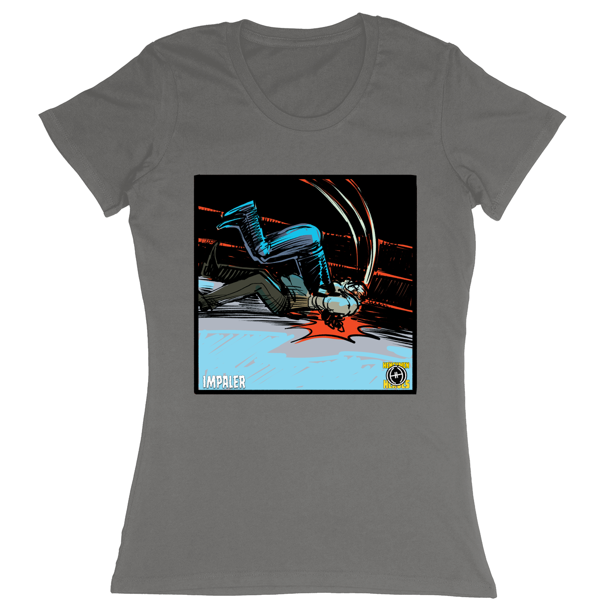 Premium Ladies Fitted Soft T-Shirt - Charcoal - front***Charcoal|||Premium Ladies Fitted Soft T-Shirt