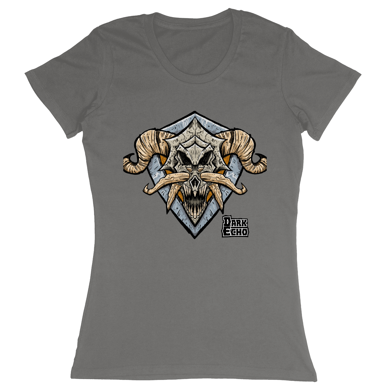Premium Ladies Fitted Soft T-Shirt - Charcoal - front***Charcoal|||Premium Ladies Fitted Soft T-Shirt