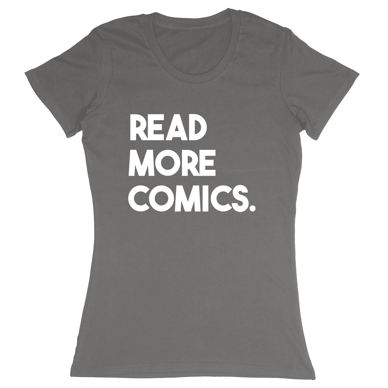 Premium Ladies Fitted Soft T-Shirt - Charcoal - front