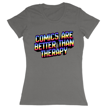 Premium Ladies Fitted Soft T-Shirt - Charcoal - front