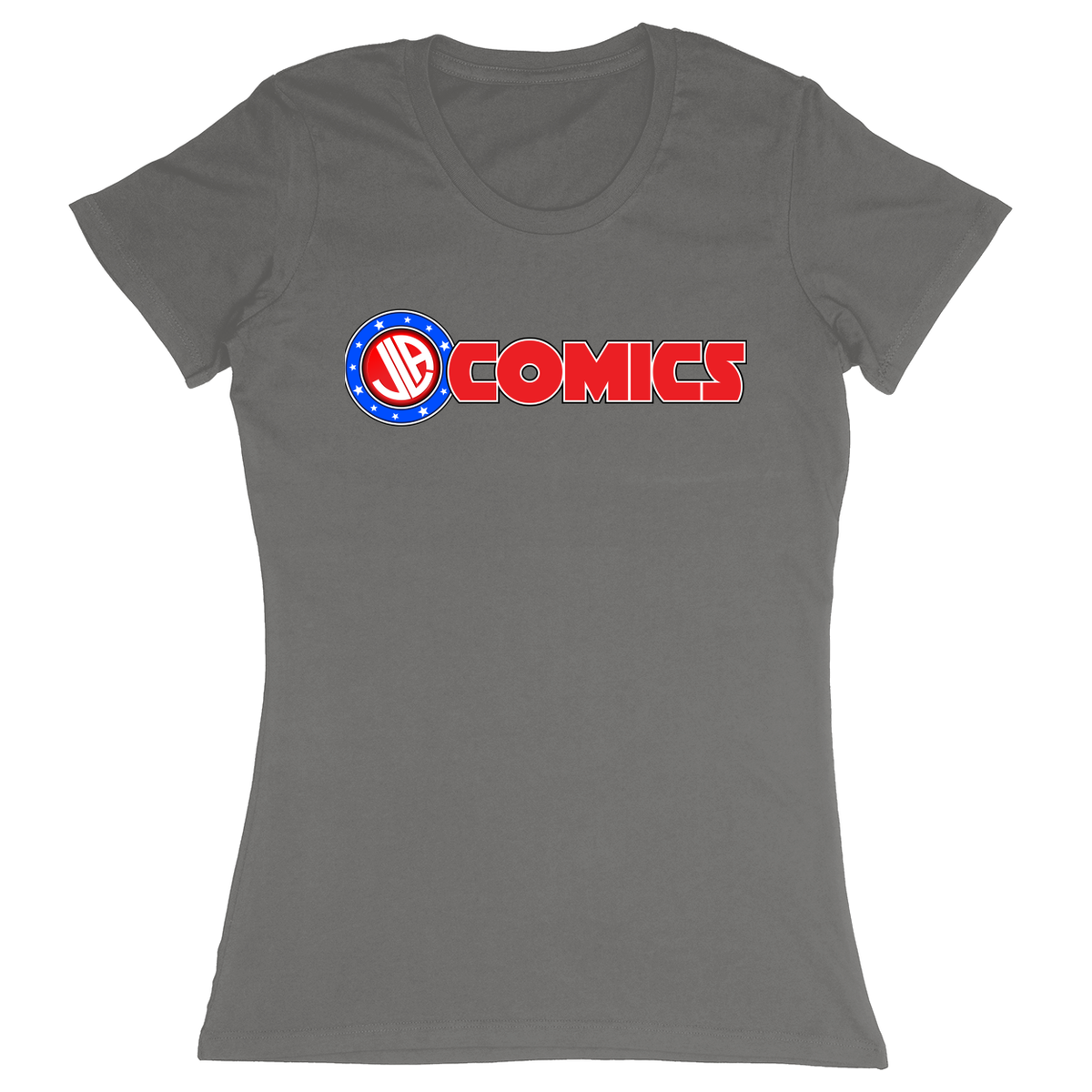 Premium Ladies Fitted Soft T-Shirt - Charcoal - front