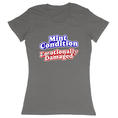 Premium Ladies Fitted Soft T-Shirt - Charcoal - front