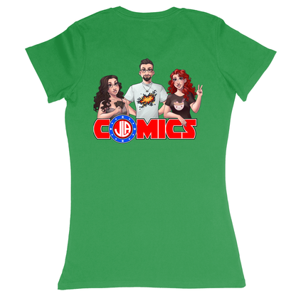 Premium Ladies Fitted Soft T-Shirt - Green - back
