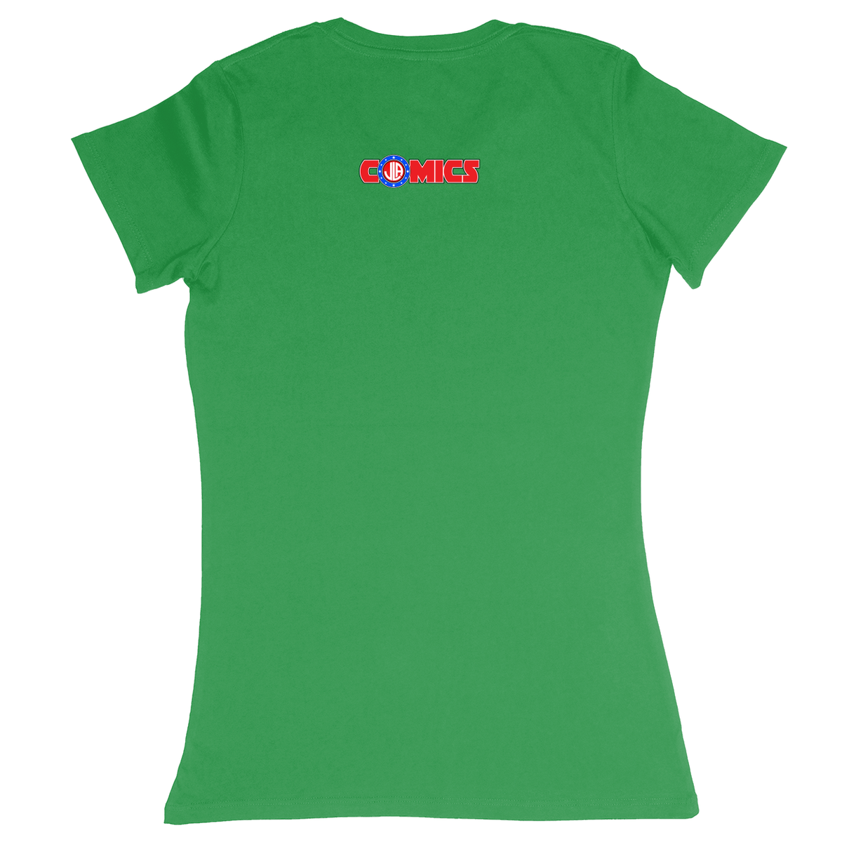 Premium Ladies Fitted Soft T-Shirt - Green - back***Green|||Premium Ladies Fitted Soft T-Shirt