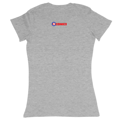 Premium Ladies Fitted Soft T-Shirt - Heather Grey - back