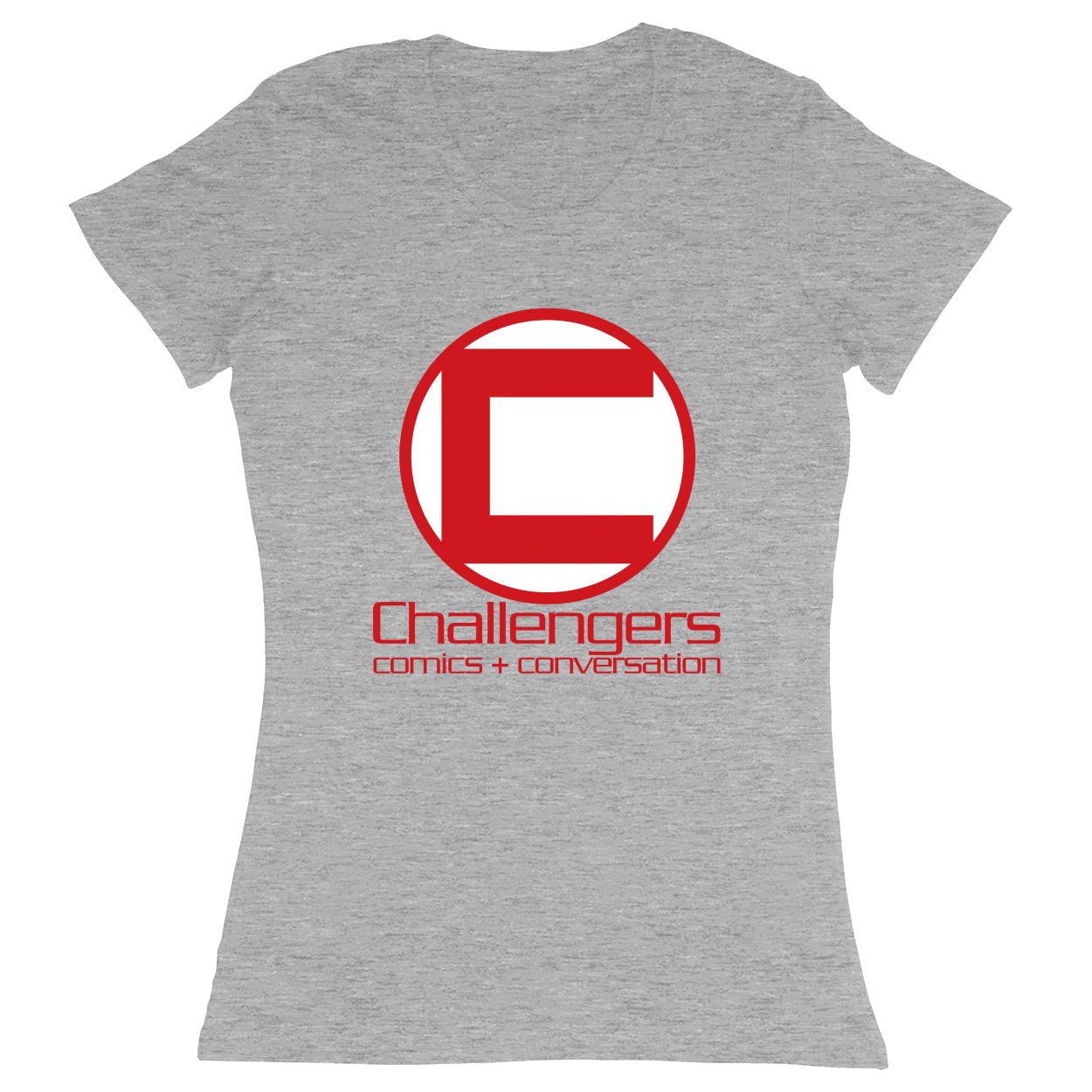 Premium Ladies Fitted Soft T-Shirt - Heather Grey - front