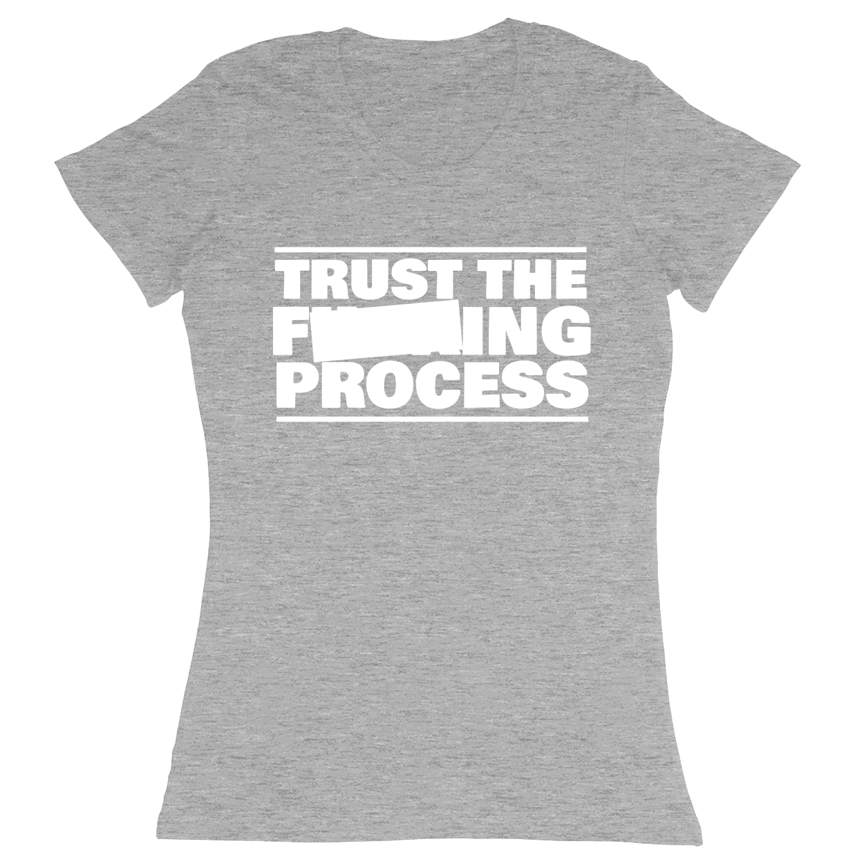 Premium Ladies Fitted Soft T-Shirt - Heather Grey - front***Heather Grey|||Premium Ladies Fitted Soft T-Shirt