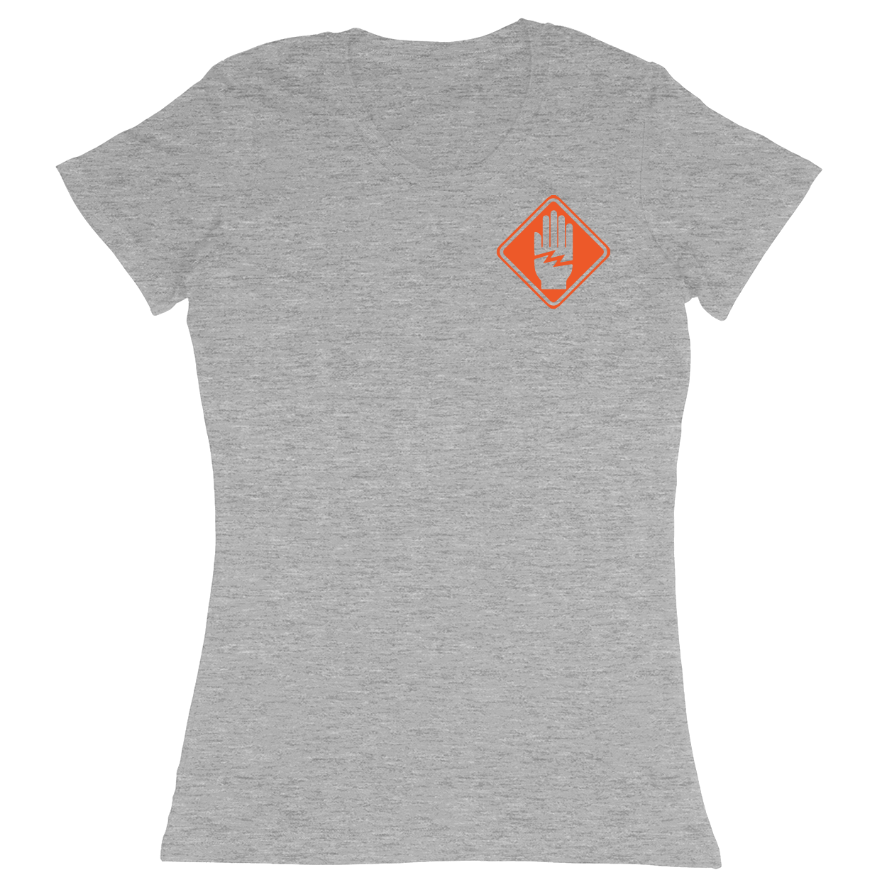 Premium Ladies Fitted Soft T-Shirt - Heather Grey - front