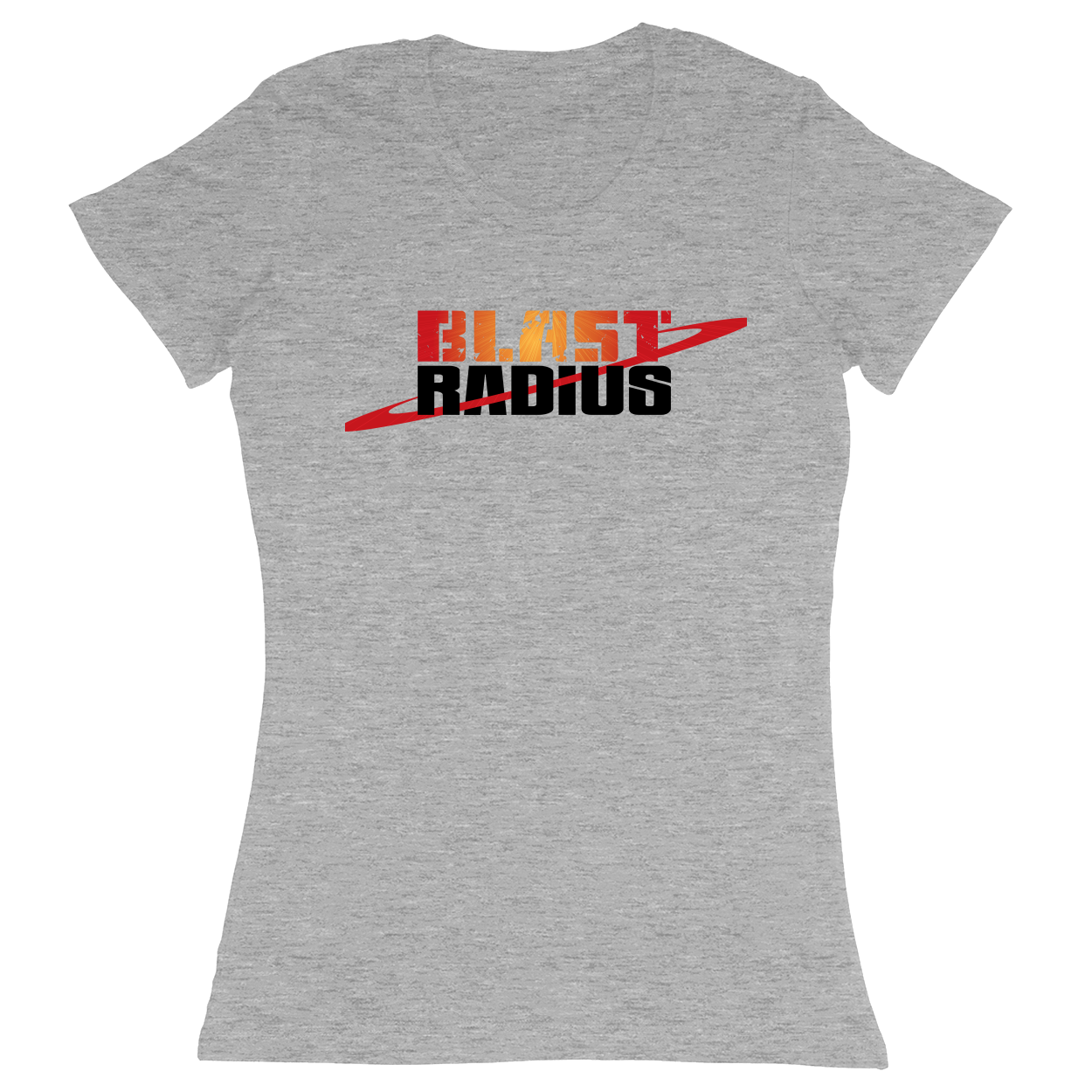 Premium Ladies Fitted Soft T-Shirt - Heather Grey - front