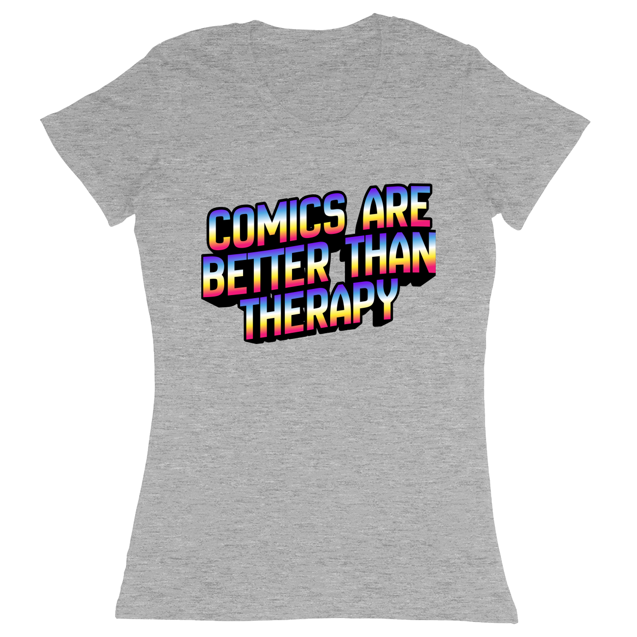 Premium Ladies Fitted Soft T-Shirt - Heather Grey - front