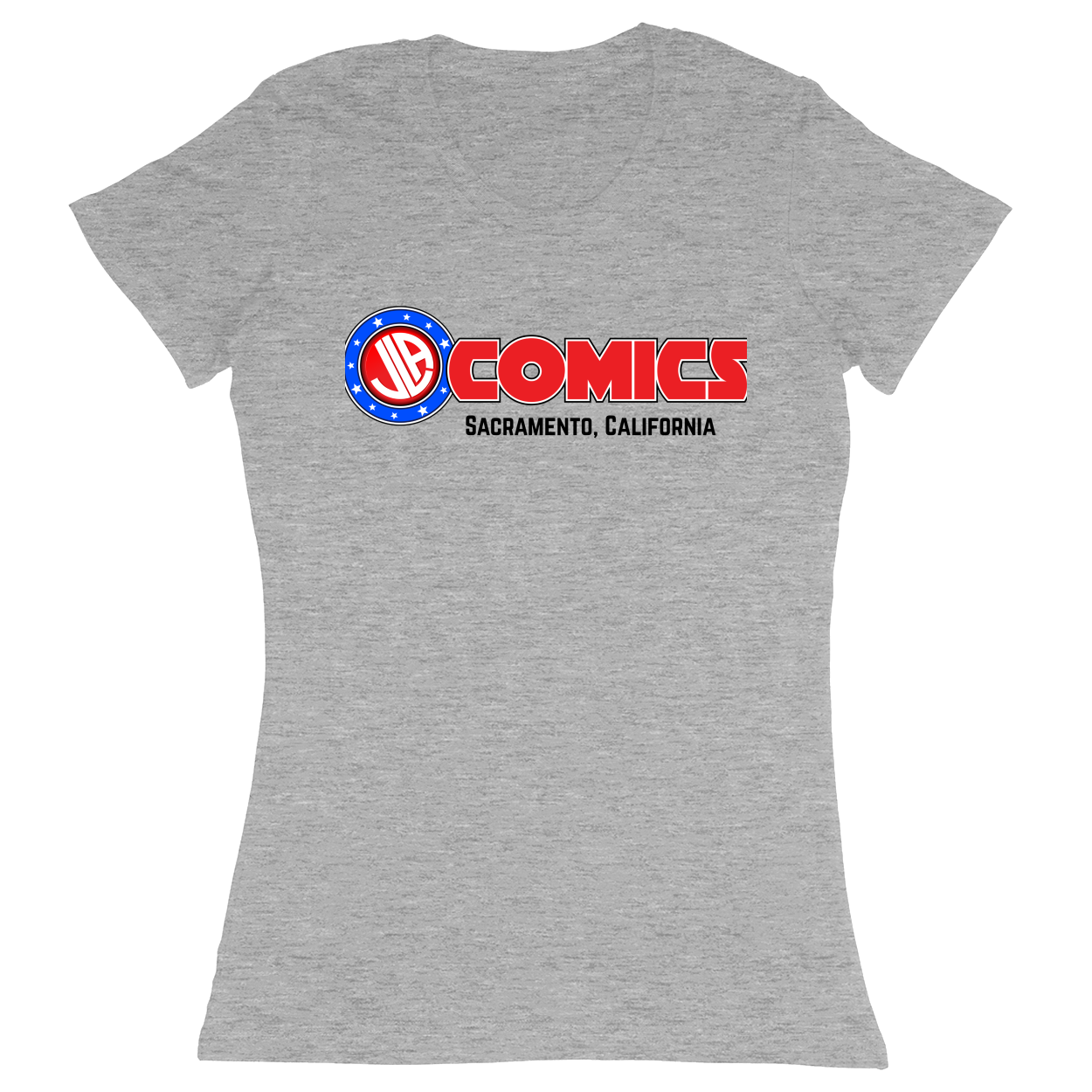 Premium Ladies Fitted Soft T-Shirt - Heather Grey - front***Heather Grey|||Premium Ladies Fitted Soft T-Shirt