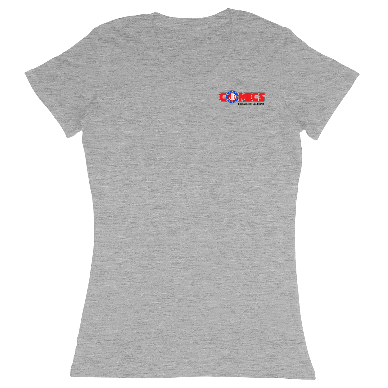 Premium Ladies Fitted Soft T-Shirt - Heather Grey - front***Heather Grey|||Premium Ladies Fitted Soft T-Shirt