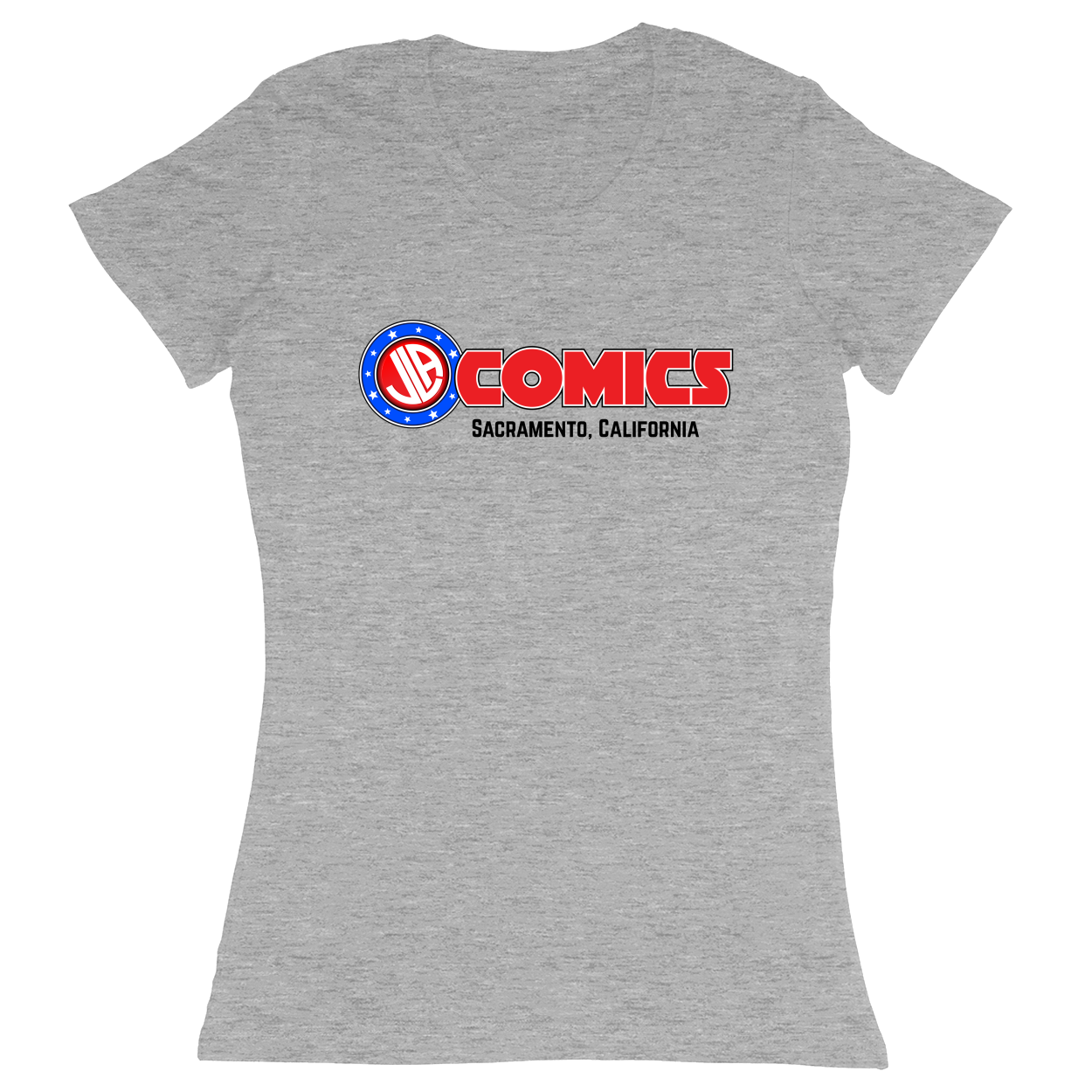 Premium Ladies Fitted Soft T-Shirt - Heather Grey - front
