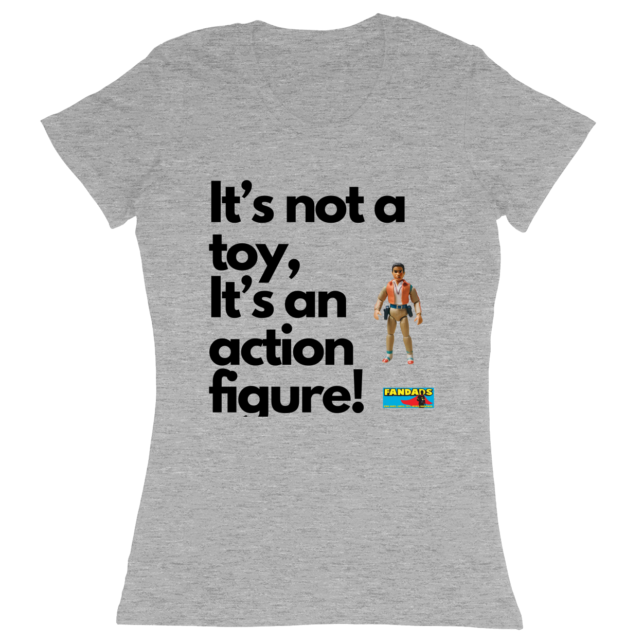 Premium Ladies Fitted Soft T-Shirt - Heather Grey - front