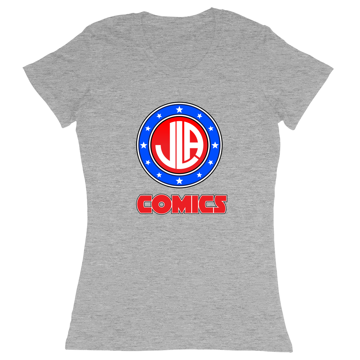 Premium Ladies Fitted Soft T-Shirt - Heather Grey - front***Heather Grey|||Premium Ladies Fitted Soft T-Shirt