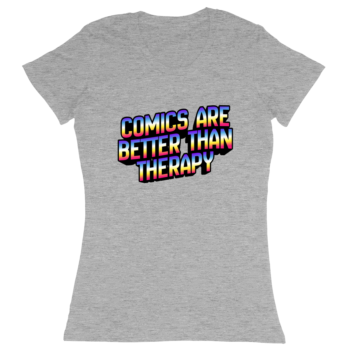 Premium Ladies Fitted Soft T-Shirt - Heather Grey - front