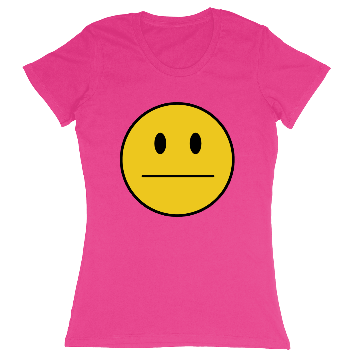 Premium Ladies Fitted Soft T-Shirt - Hot Pink - front