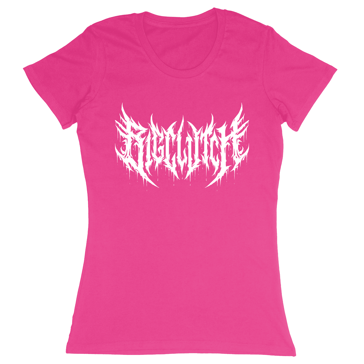 Premium Ladies Fitted Soft T-Shirt - Hot Pink - front