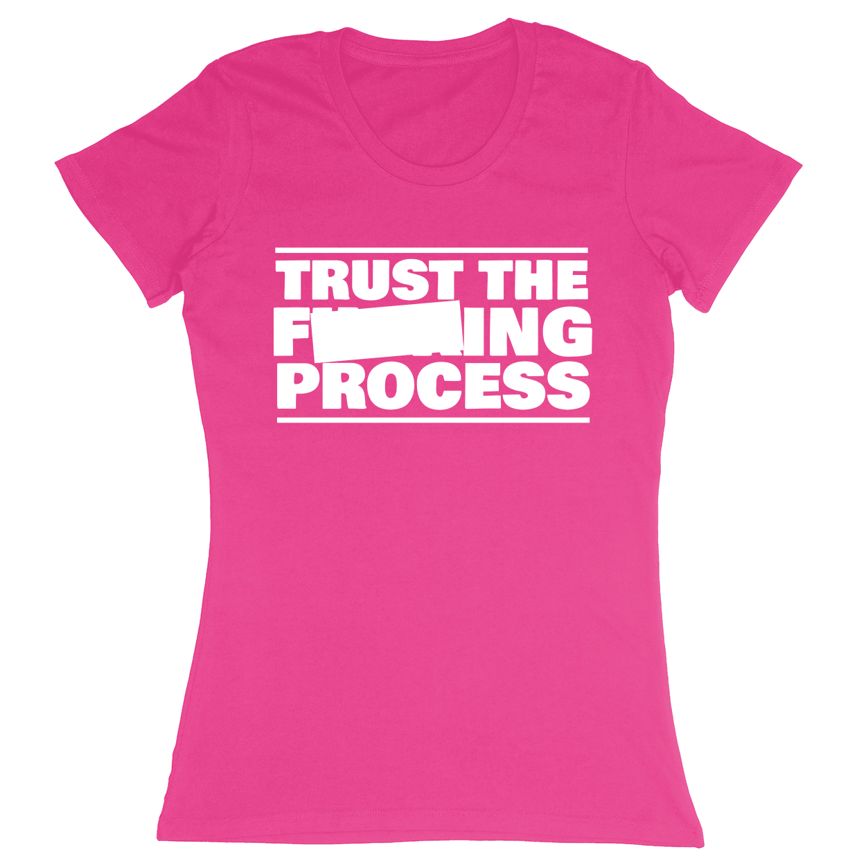 Premium Ladies Fitted Soft T-Shirt - Hot Pink - front***Hot Pink|||Premium Ladies Fitted Soft T-Shirt