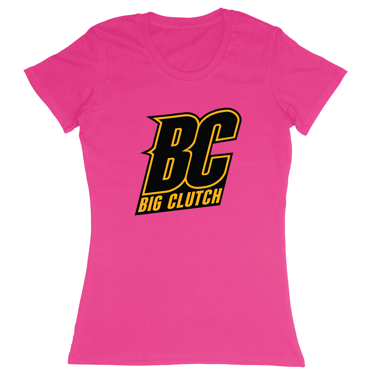 Premium Ladies Fitted Soft T-Shirt - Hot Pink - front