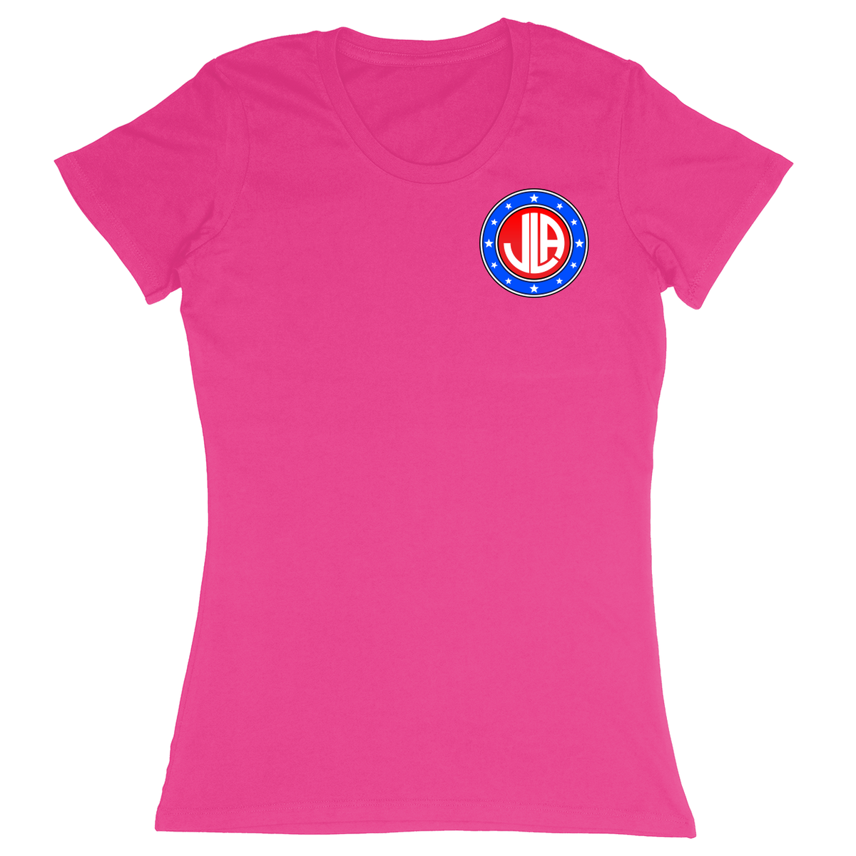 Premium Ladies Fitted Soft T-Shirt - Hot Pink - front