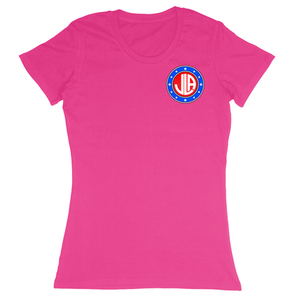 Premium Ladies Fitted Soft T-Shirt - Hot Pink - front