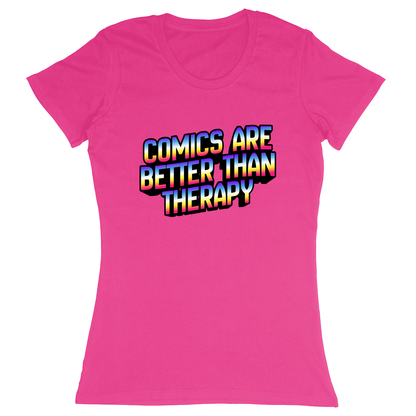 Premium Ladies Fitted Soft T-Shirt - Hot Pink - front