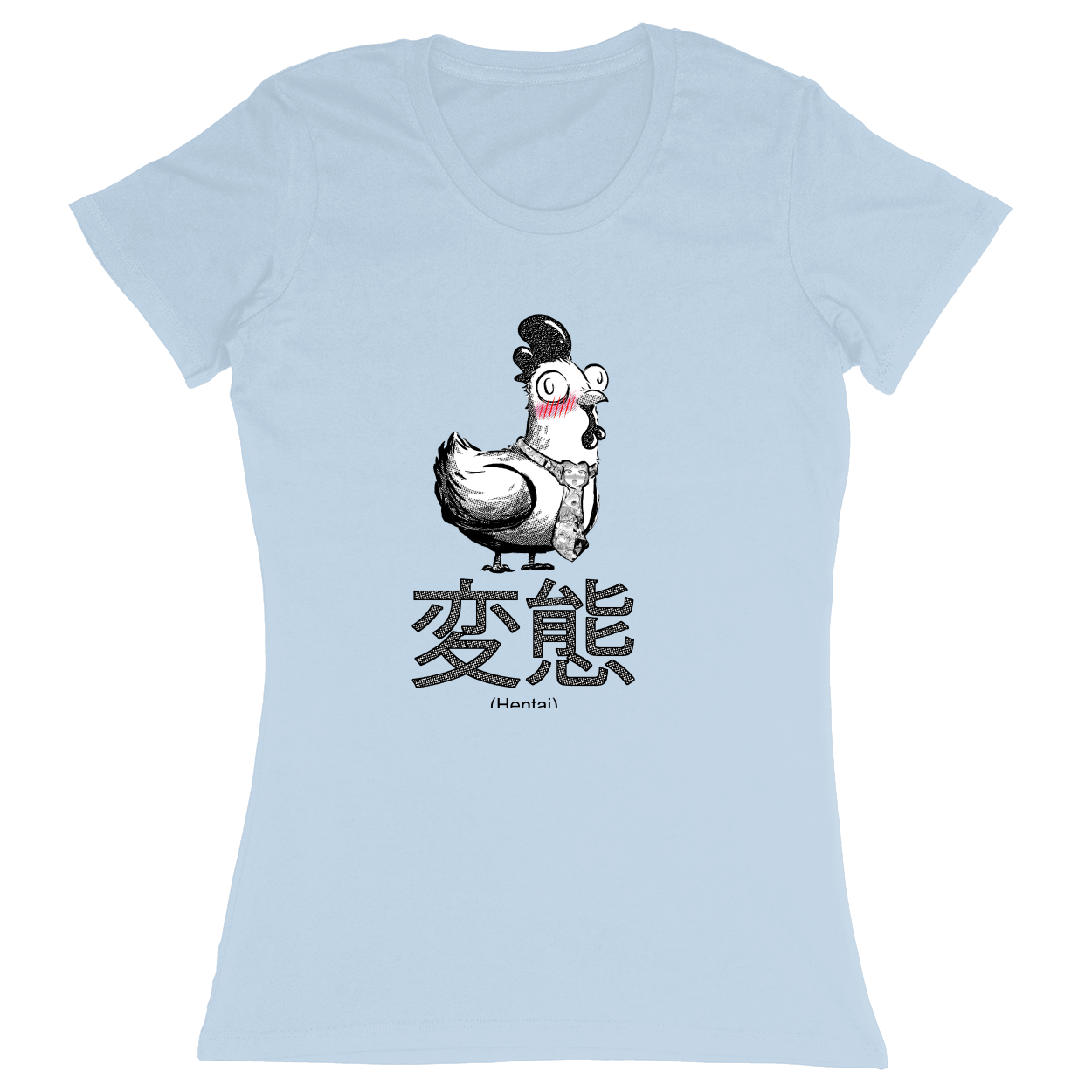 Premium Ladies Fitted Soft T-Shirt - Light Blue - front***Light Blue|||Premium Ladies Fitted Soft T-Shirt