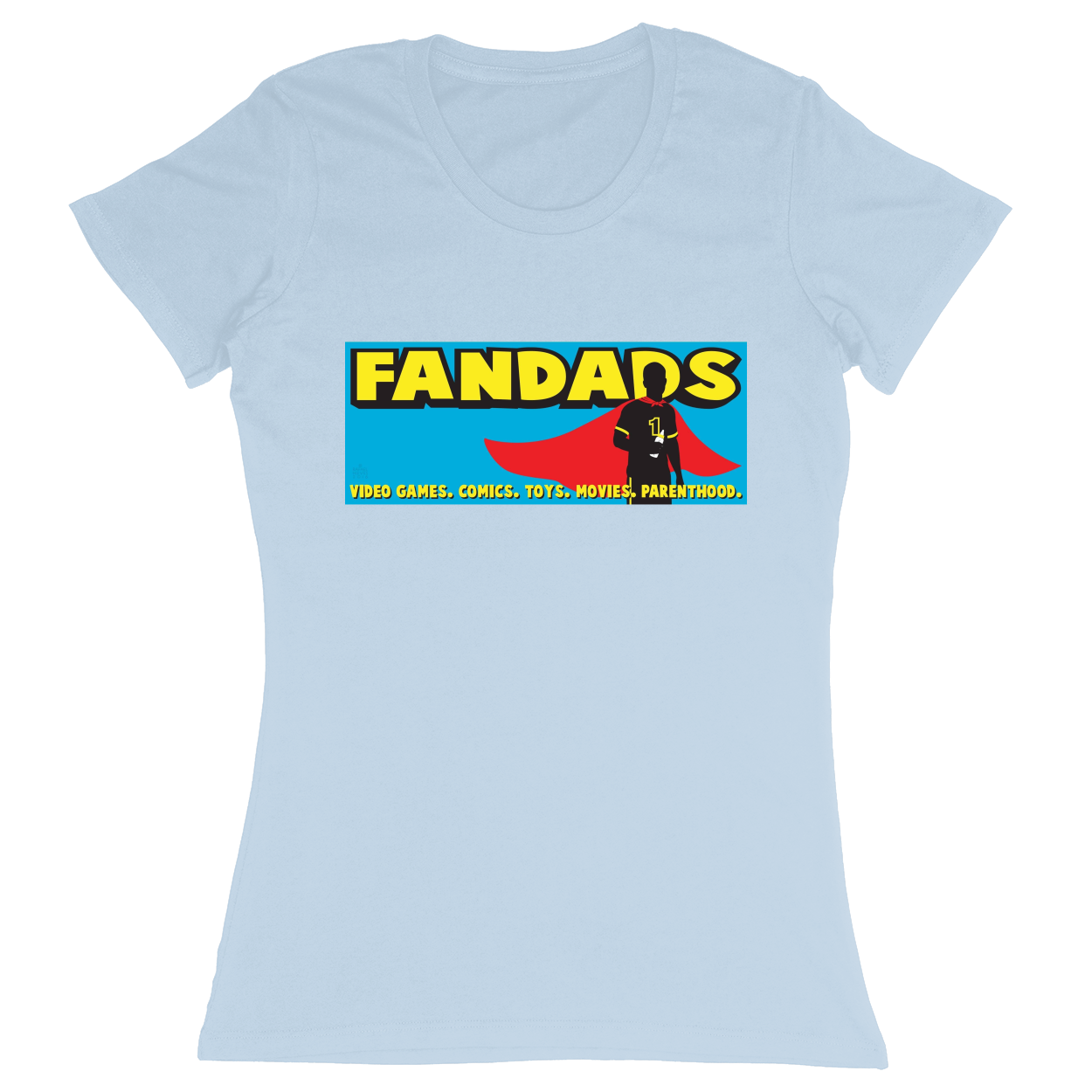 Premium Ladies Fitted Soft T-Shirt - Light Blue - front