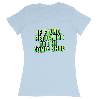 Premium Ladies Fitted Soft T-Shirt - Light Blue - front