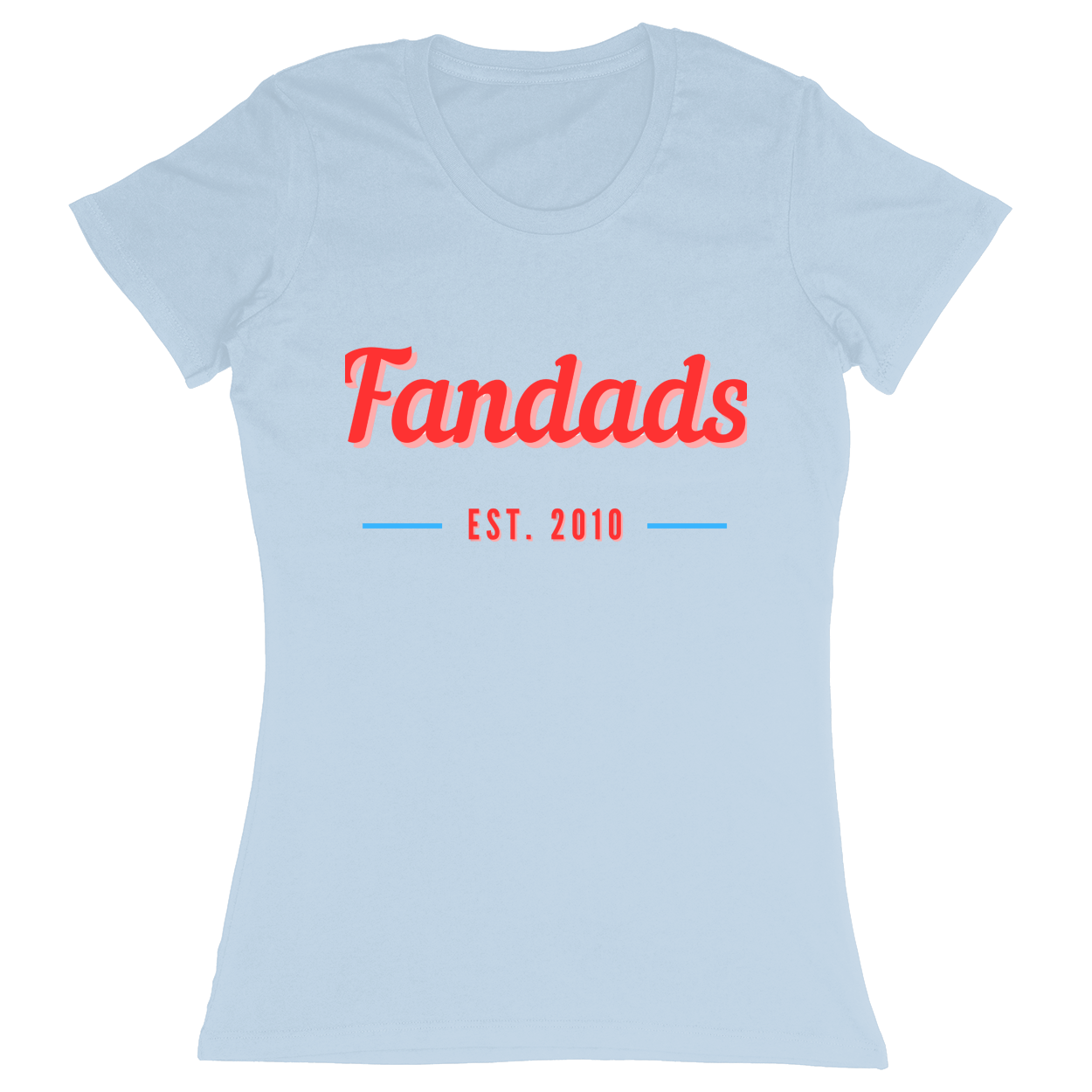Premium Ladies Fitted Soft T-Shirt - Light Blue - front