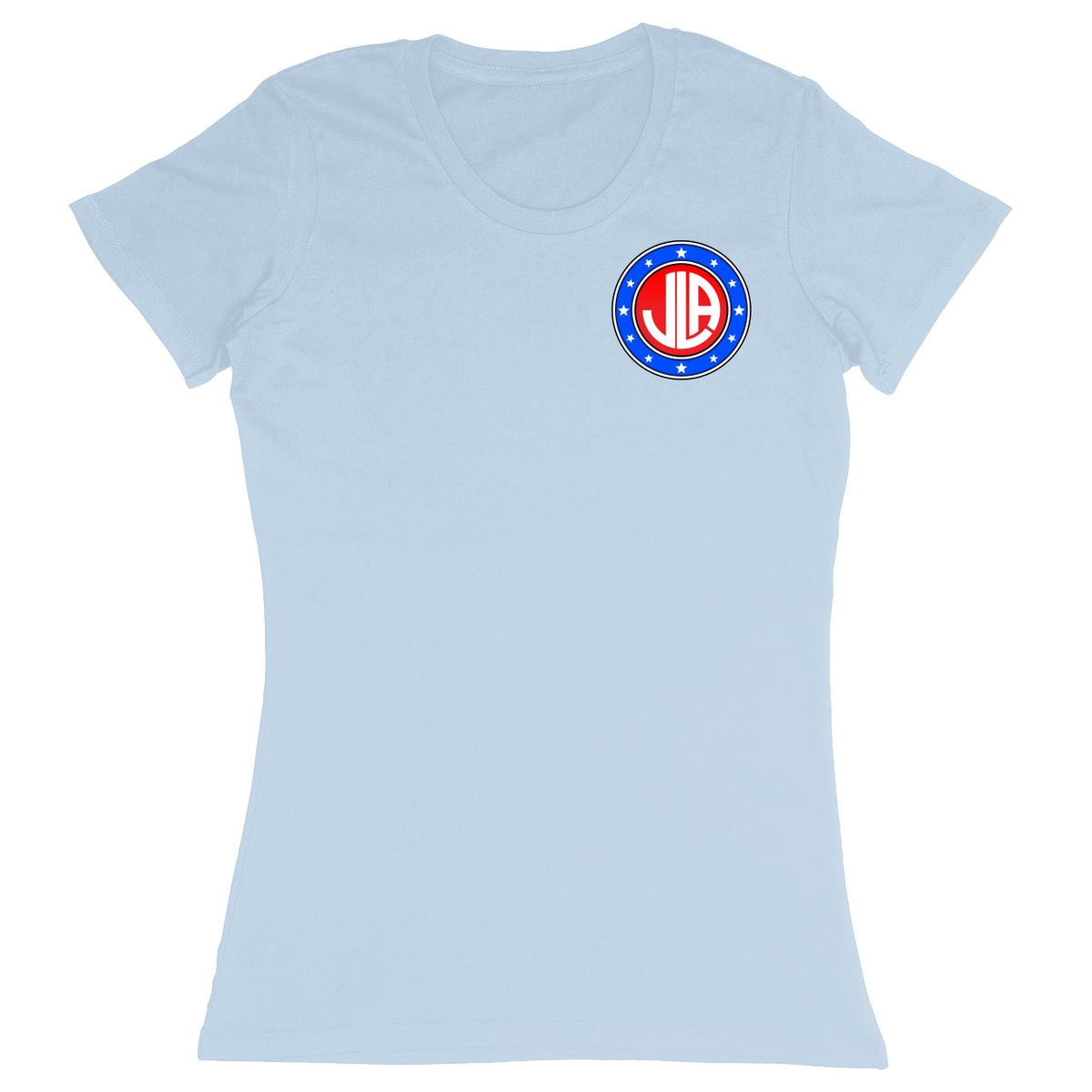Premium Ladies Fitted Soft T-Shirt - Light Blue - front